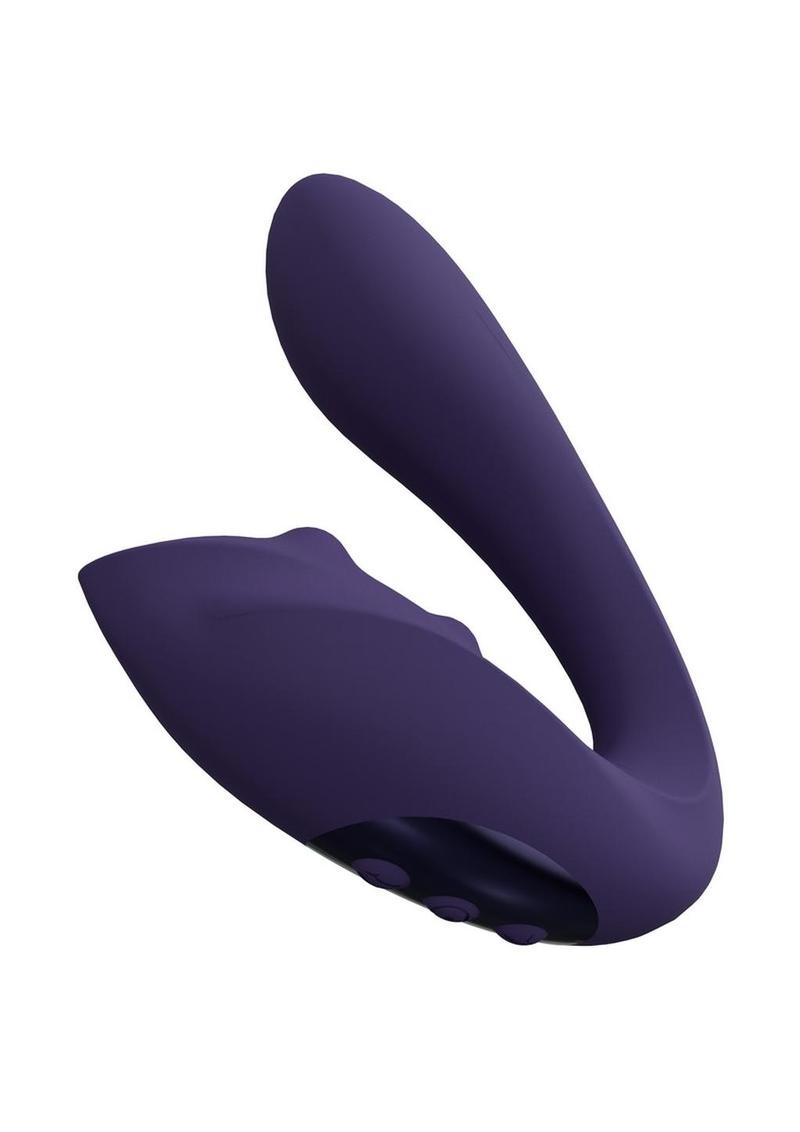Rechargeable Dual Motor G-Spot Vibrator with Massaging Beads - Purple
