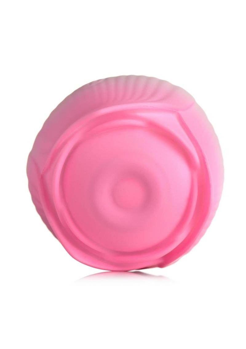Pulsing Petals Throbbing Silicone Rechargeable Rose Stimulator - Pink