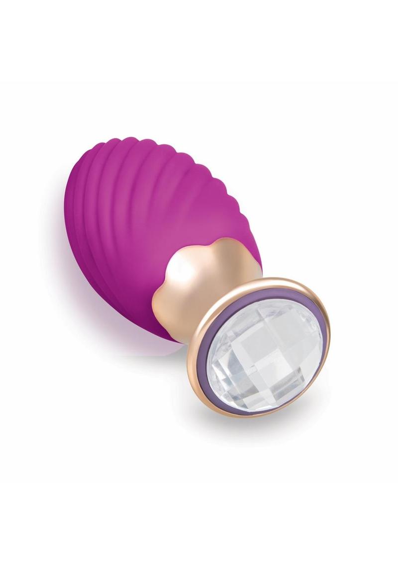 Lola Rechargeable Silicone Vibrator - Purple/Gold