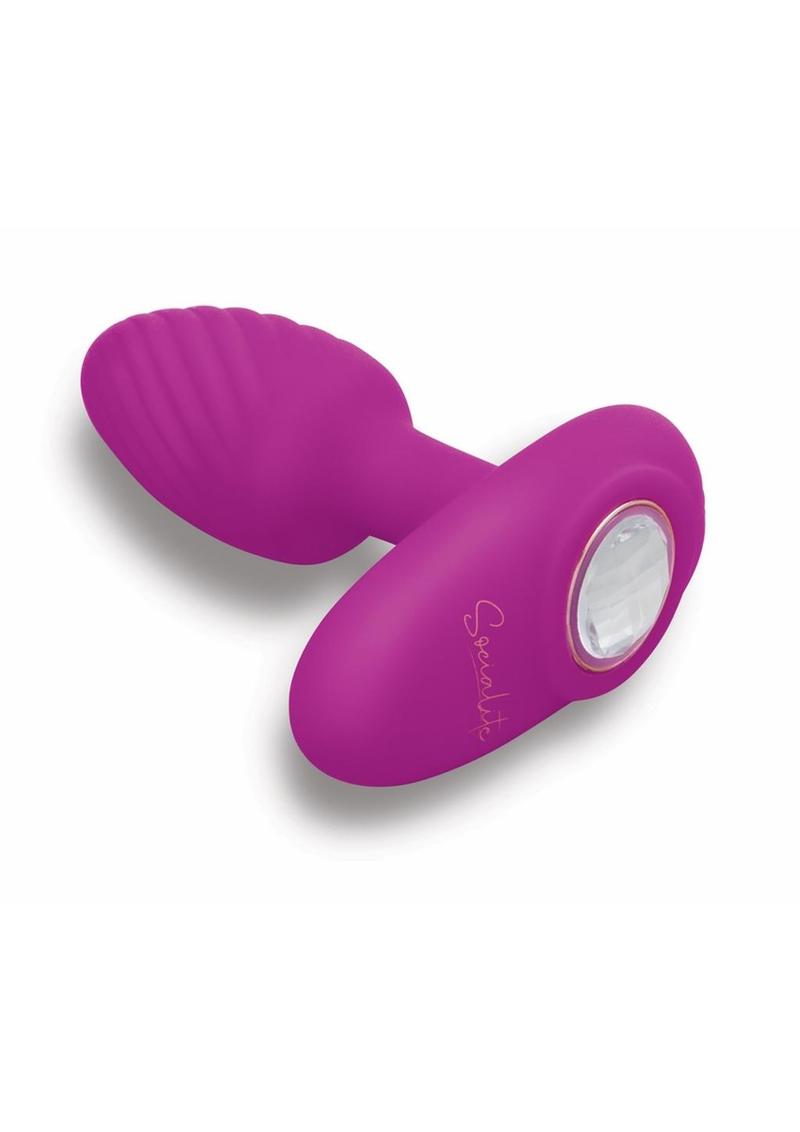 Socialite Swag Rechargeable Silicone P-Spot Vibrator - Purple/Gold