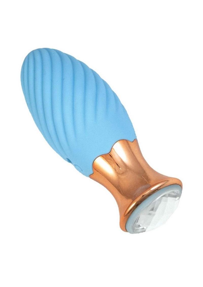Diamond Tulip Rechargeable Silicone Massager - Blue