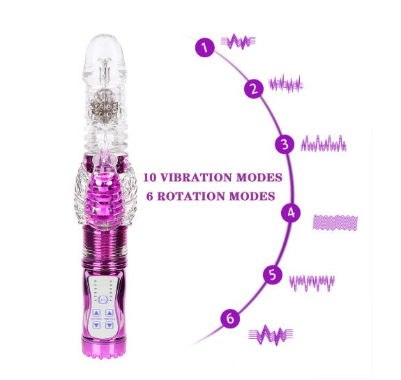 Powerful 10 Speed Rampant Rabbit Rechargeable Vibrator