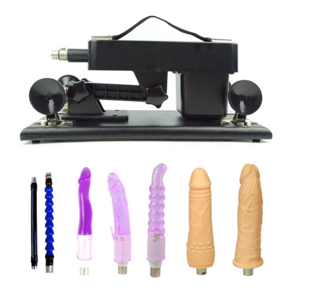 Make Love Black Sex machine With 5 Dildos