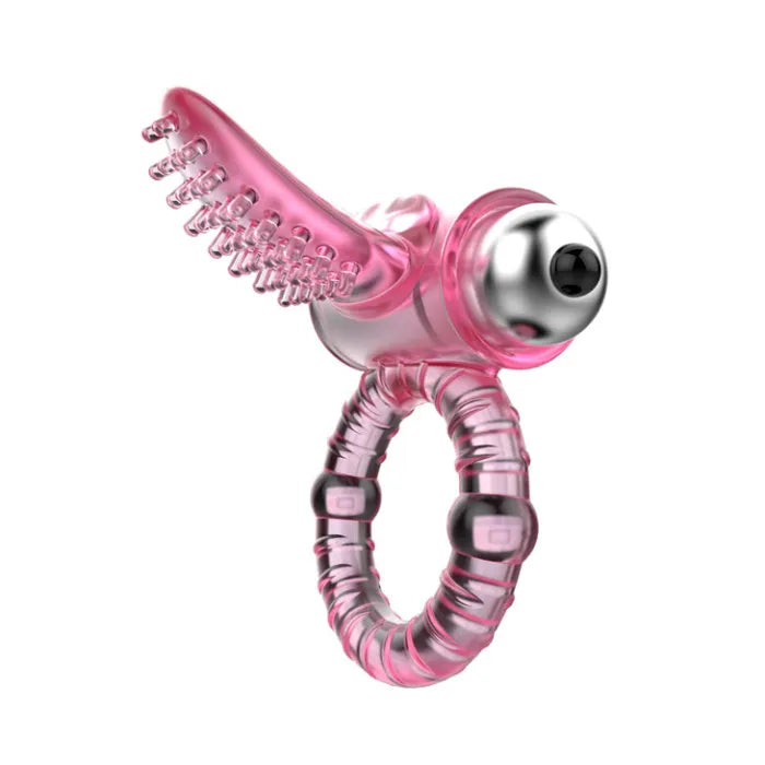 Vibrating Male Cock Ring with 10 Speed - Pink