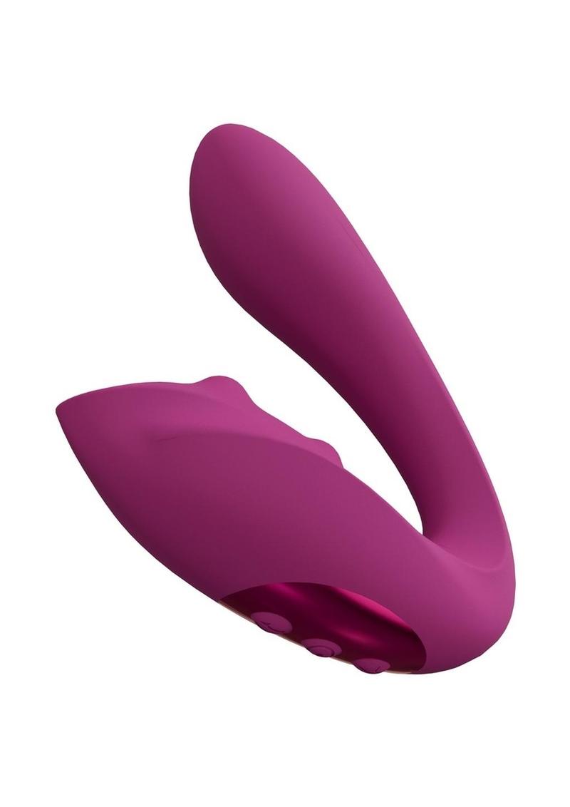 Rechargeable Dual Motor G-Spot Vibrator with Massaging Beads - Pink