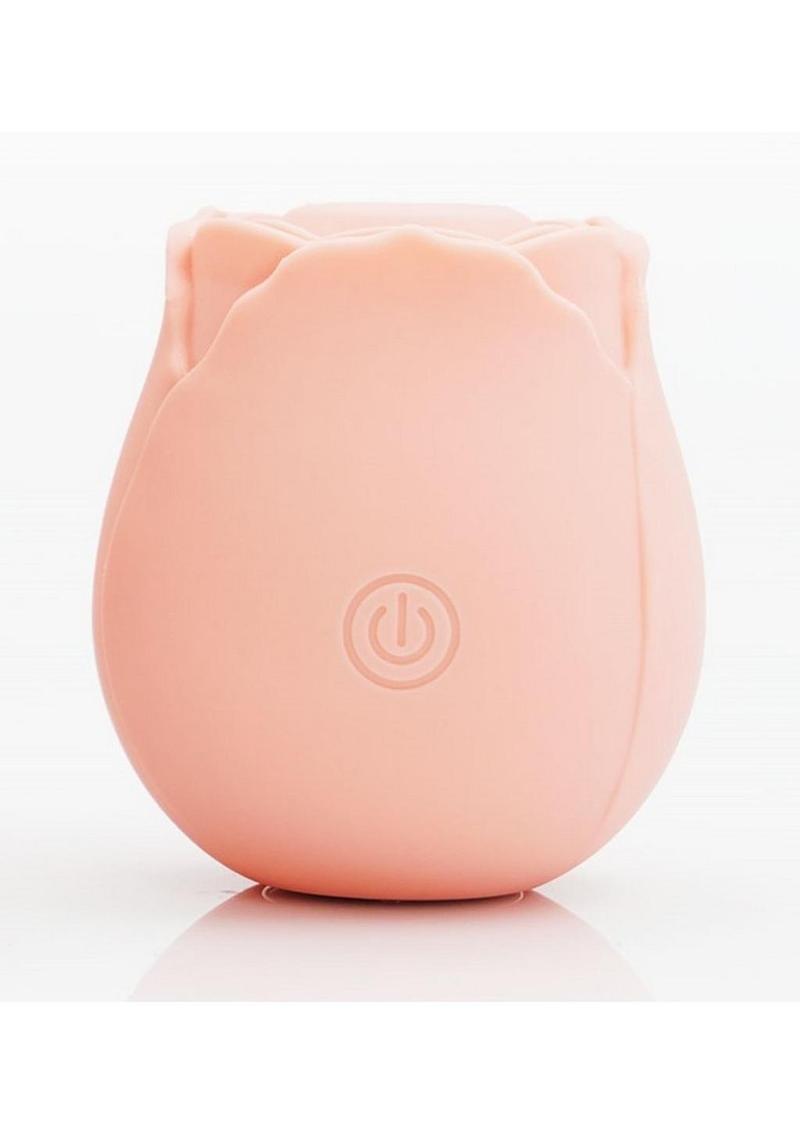 Buddies Rose Purrz Rechargeable Silicone Clitoral Vibrator - Peach