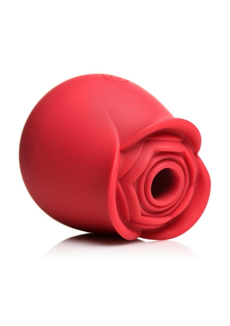 The Perfect Rose Rechargeable Silicone Clitoral Stimulator - Red