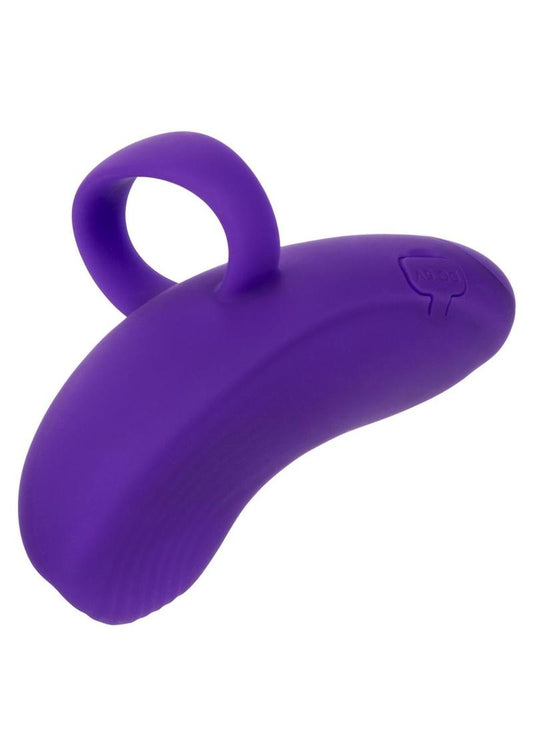 Rolling Ball Silicone Rechargeable Finger Vibrator - Purple