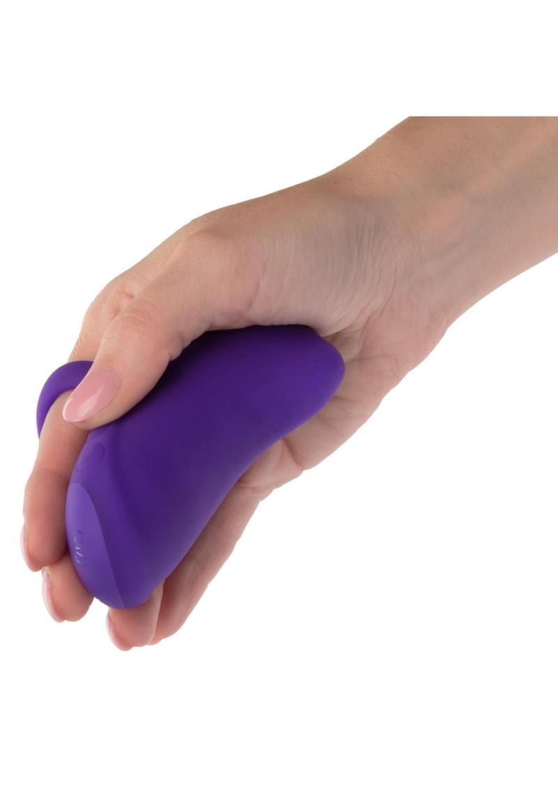 Rolling Ball Silicone Rechargeable Finger Vibrator - Purple