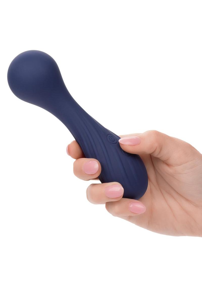 Temptation Rechargeable Silicone Massager Wand - Blue