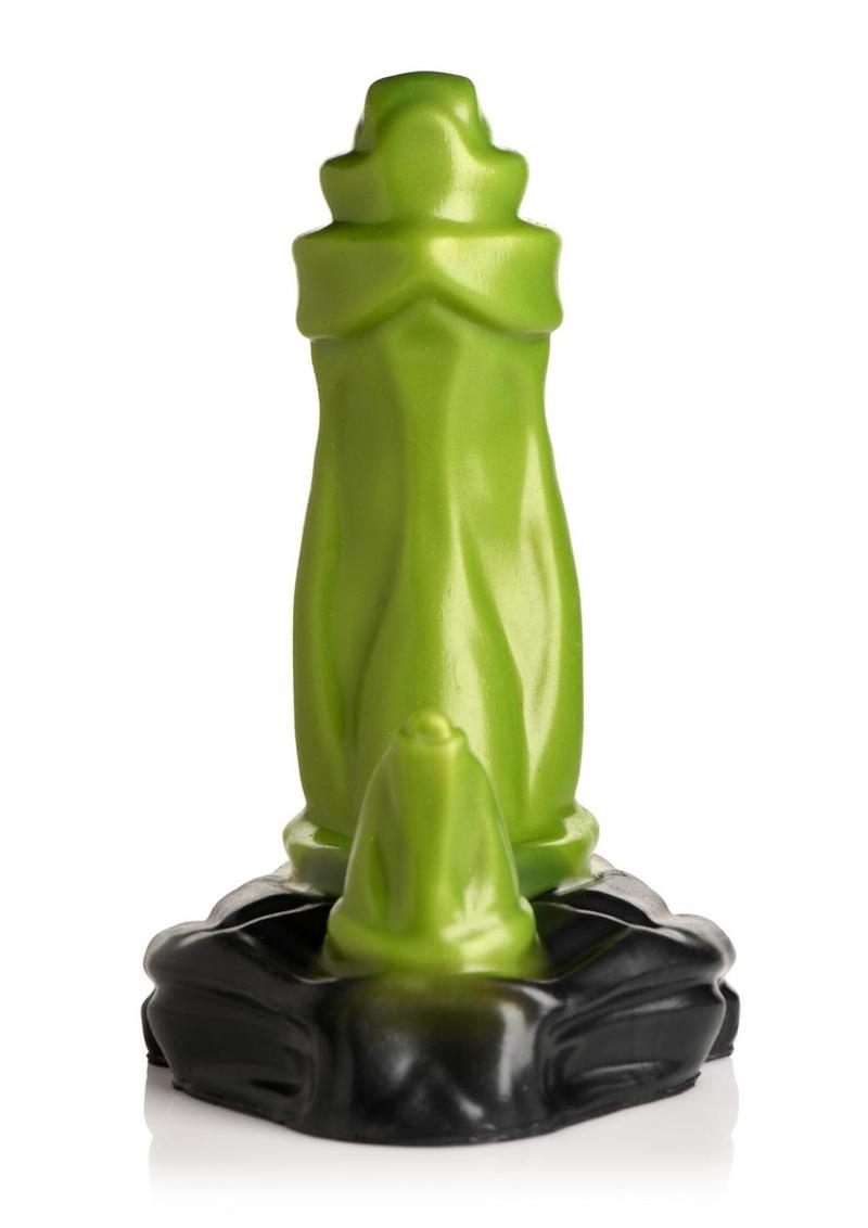Cocks Orc Silicone Dildo - Green/Black