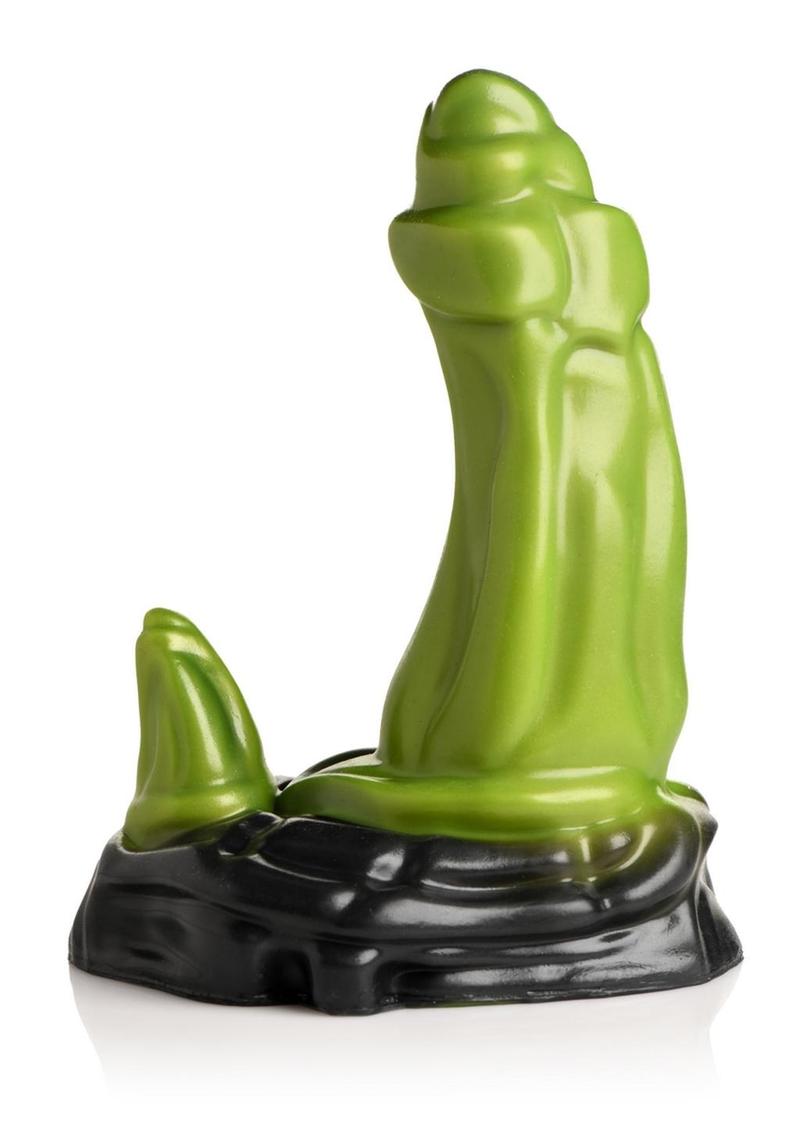 Cocks Orc Silicone Dildo - Green/Black