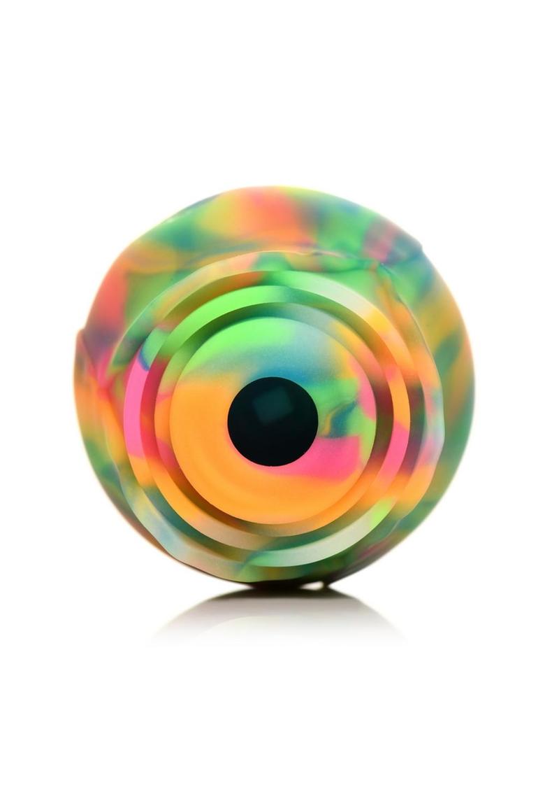Glow Rose Rechargeable Silicone Glow-in-the-Dark Rose Clit Stimulator - Multicolor