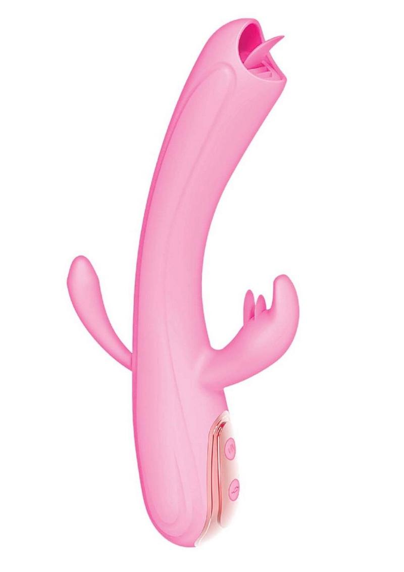 Rechargeable Silicone Flickering Tongue Vibrator