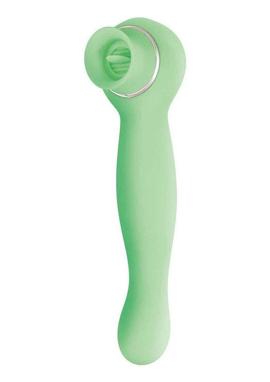 Licker Rechargeable Silicone Dual End Vibrator - Mint