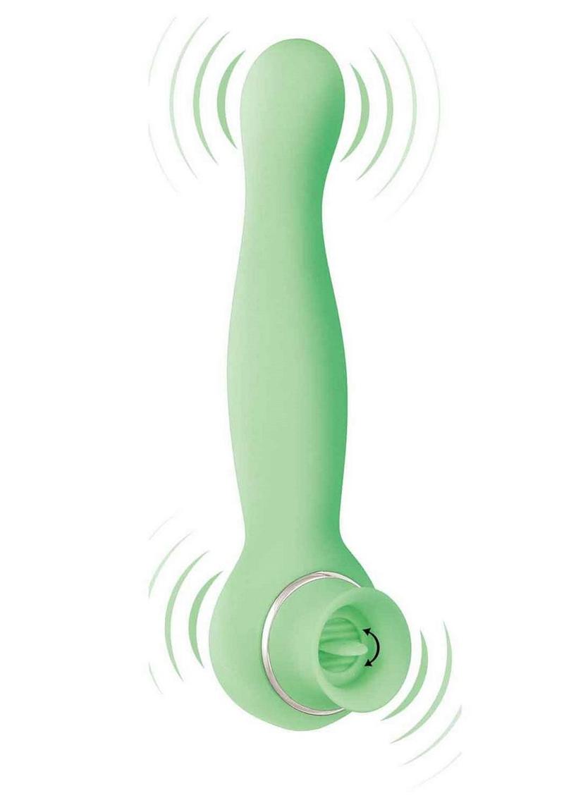 Licker Rechargeable Silicone Dual End Vibrator - Mint