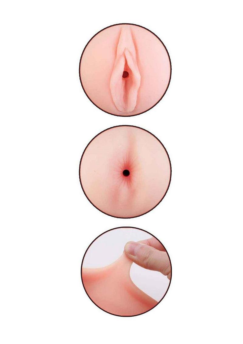 Two Ways Vagina & Ass Masturbator - Vanilla/Blue