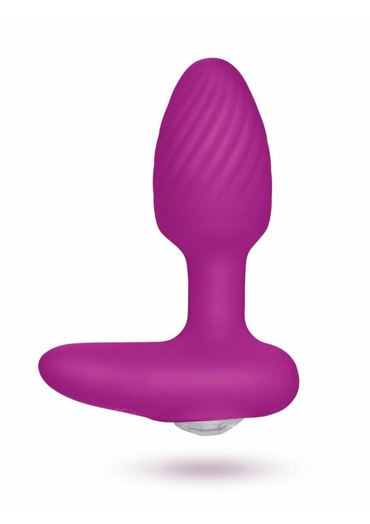 Socialite Swag Rechargeable Silicone P-Spot Vibrator - Purple/Gold