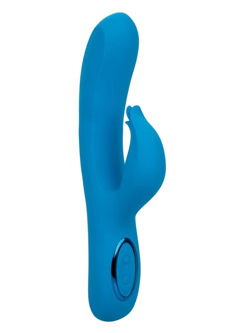 Flutter G Rechargeable Silicone Rabbit Vibrator - Blue