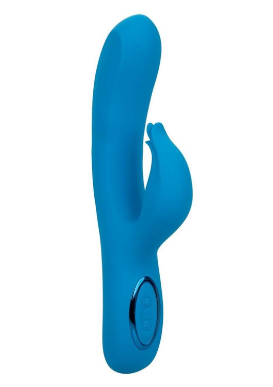 Flutter G Rechargeable Silicone Rabbit Vibrator - Blue