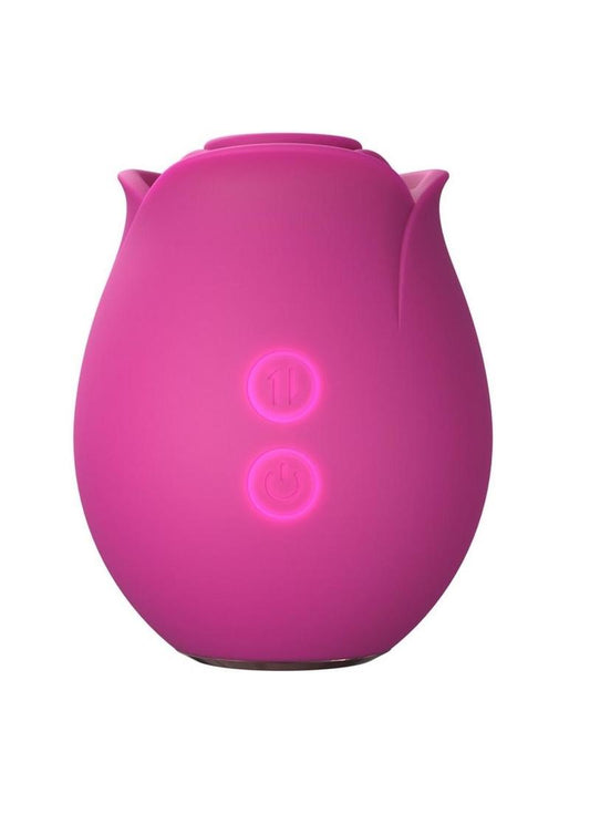 The Original Blush Rose Rechargeable Silicone Air Pulse Clitoral Vibrator - Fuchsia