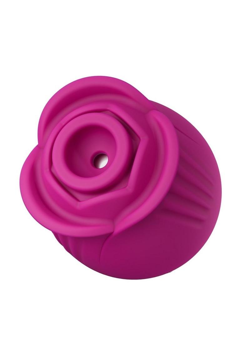The Original Blush Rose Rechargeable Silicone Air Pulse Clitoral Vibrator - Fuchsia