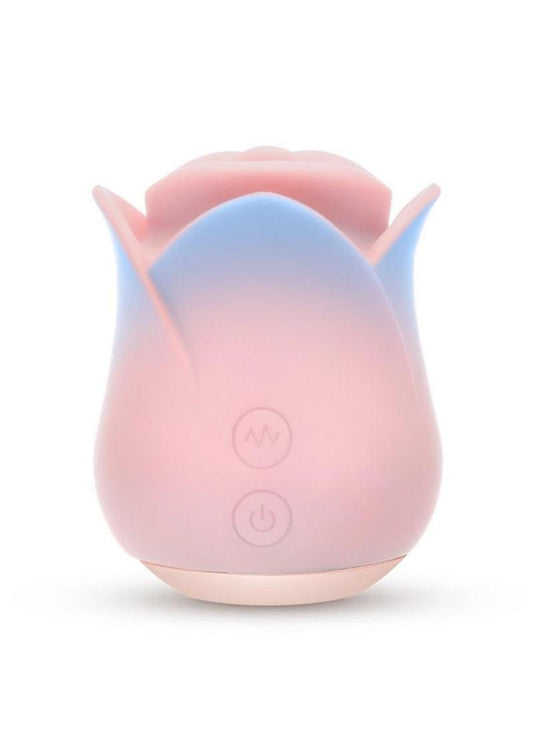 Kissing Rose Rechargeable Silicone Clitoral Stimulator - Pink