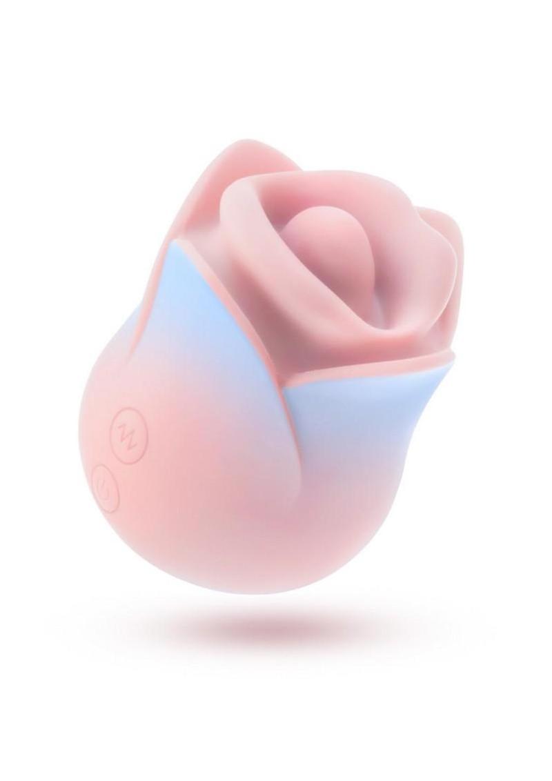 Kissing Rose Rechargeable Silicone Clitoral Stimulator - Pink