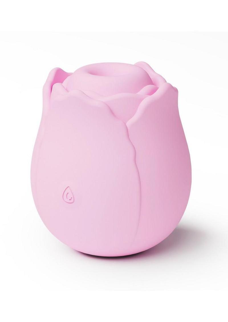 The Vibrating Rose Rechargeable Silicone Clitoral Stimulator - Pink