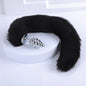 Fox Tail With Metal Anal Butt Plug