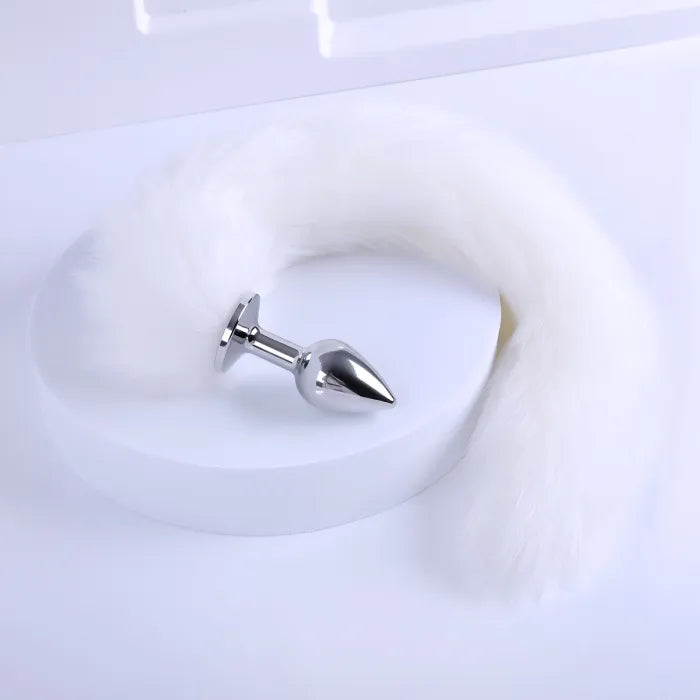 Fox Tail With Metal Anal Butt Plug