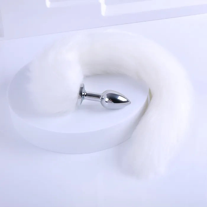 Fox Tail With Metal Anal Butt Plug
