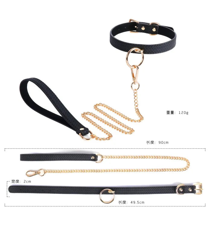 BDSM Kit - Collar + Tow Rope